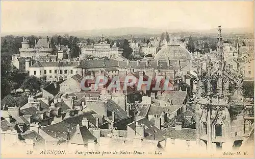 Cartes postales Alencon Vue Generale Prise de Notre Dame