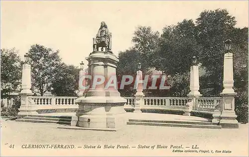 Ansichtskarte AK Clermont Ferrand Statue de Blaise Pascal