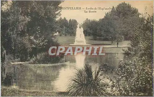 Cartes postales Montpellier Jardin de l'Esplanade le Bassin