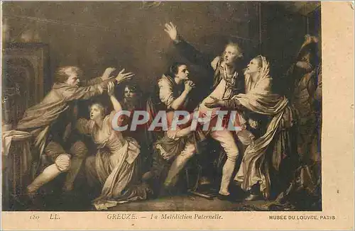 Cartes postales Musee du Louvre Greuze la Malediction Paternelle Paris