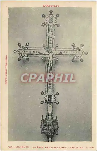 Cartes postales Conques la Croix en Argent Massif