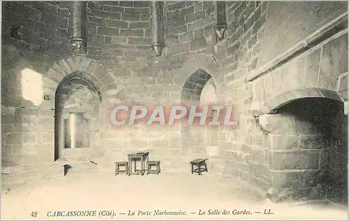 Cartes postales Carcassonne (Cite) la Porte Narbonnaise la Salle des Gardes