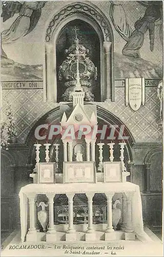 Cartes postales Rocamadour les Reliquaires contenant les restes de Saint Amadour