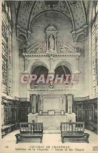 Cartes postales Chateau de Chantilly Interieur de la Chapelle