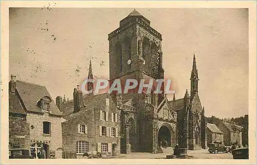 Cartes postales Locronan (XVBe siecle) l'Eglise et le Vieil Hotel St Ronan