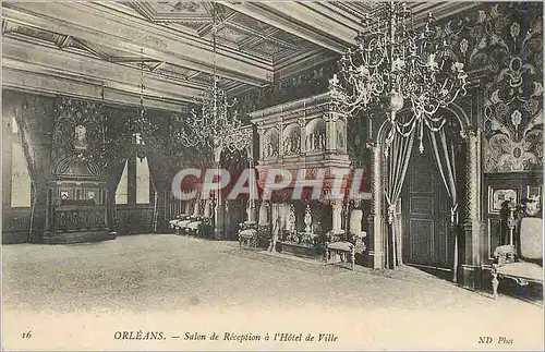 Cartes postales Orleans Salon de Reception a l'Hotel de Ville