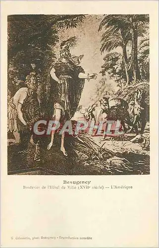 Cartes postales Beaugency Broderies de l'Hotel de Ville (XVIIe siecle) l'Amerique