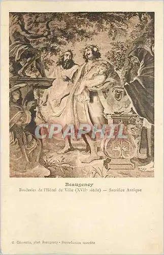 Cartes postales Beaugency Broderies de l'Hotel de Ville (XVIIe siecle) Sacrifice Antique