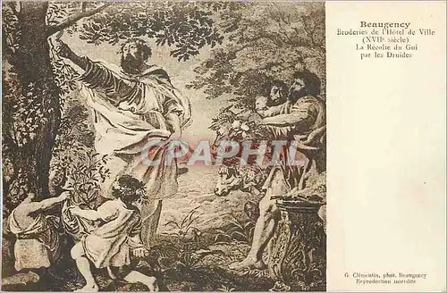 Cartes postales Beaugency Broderies de l'Hotel de Ville (XVIIe siecle) la Recolte du Gui par les Druides