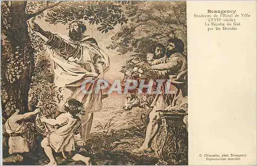 Cartes postales Beaugency Broderies de l'Hotel de Ville (XVIIe siecle) la Recolte du Gui par les Druides