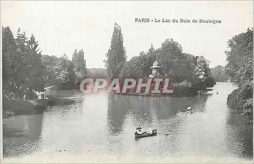 Cartes postales Paris le Lac du Bois de Boulogne