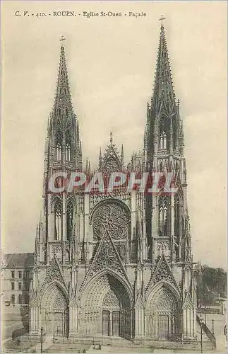 Cartes postales Rouen Eglise St Ouen Facade