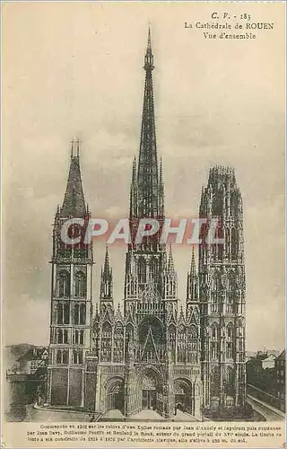 Cartes postales La Cathedrale de Rouen Vue d'Ensemble