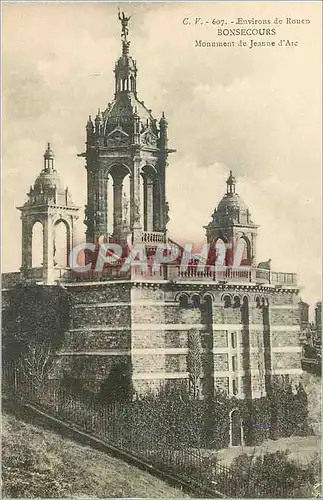 Ansichtskarte AK Bonsecours Environs de Rouen Monument de Jeanne d'Arc