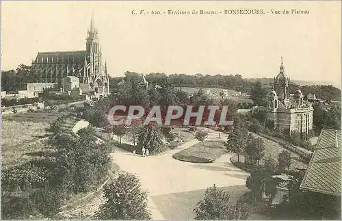 Ansichtskarte AK Bonsecours Environs de Rouen Vue du Plateau