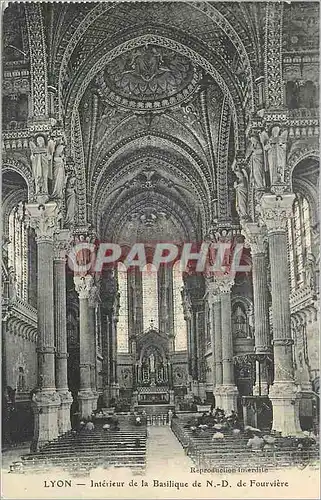 Cartes postales Lyon Interieur de la Basilique de N D de Fourviere