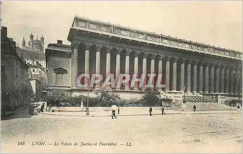 Cartes postales Lyon le Palais de Justice et Fourviere