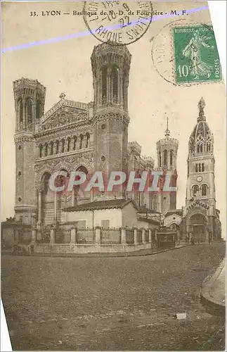 Cartes postales Lyon Basilique de N D de Fourviere