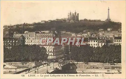 Ansichtskarte AK Lyon le Pont Lafayette et le Coteau de Fourviere