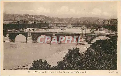 Cartes postales Lyon les Ponts et les Quais du Rhone