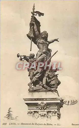 Ansichtskarte AK Lyon Monument des Enfants du Rhone