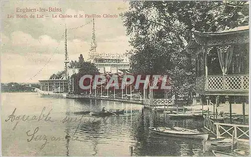 Cartes postales Enghien les Bains les Bords du Lac