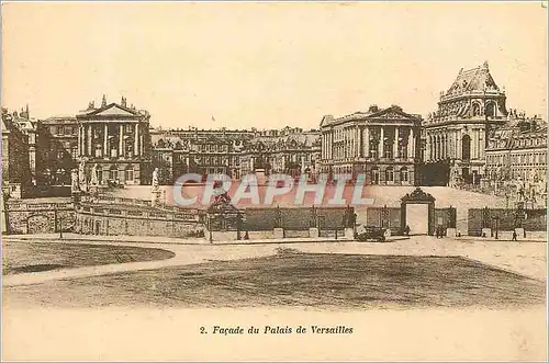 Cartes postales Facade du Palais de Versailles