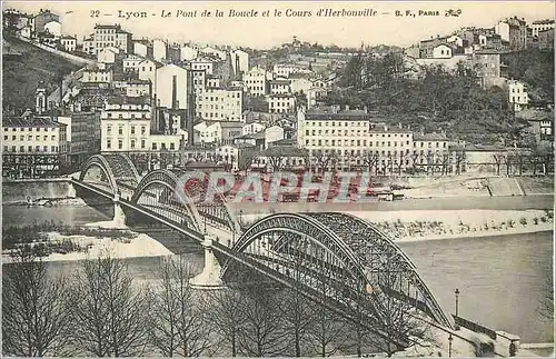 Cartes postales Lyon le Pont de la Boucle et le Cours d'Herbouville