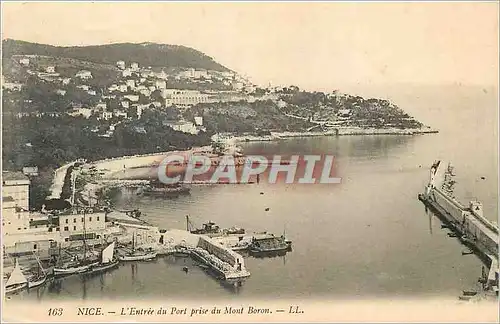 Cartes postales Nice l'Entree du Port prise du Mont Boron Bateaux