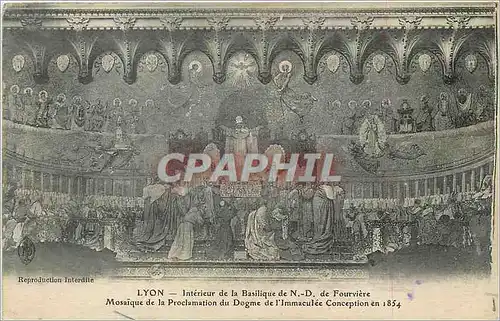 Cartes postales Lyon Interieur de la Basilique de N D de Fourviere