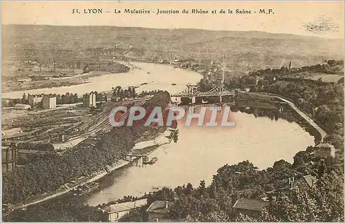 Cartes postales Lyon la Mulatiere Jonction du Rhone et de la Saone