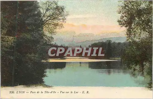 Cartes postales Lyon Parc de la Tete d'Or Vue sur le Lac