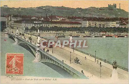 Ansichtskarte AK Lyon Pont du Midi sur le Rhone Tramway