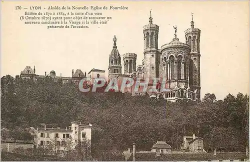 Cartes postales Lyon Abside de la Nouvelle Eglise de Fourviere