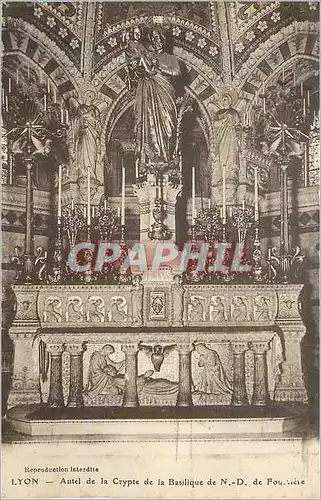 Ansichtskarte AK Lyon Autel de la Crypte de la Basilique de N D de Fourviere