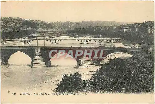 Ansichtskarte AK Lyon Les Ponts et les Quais du Rhone