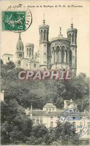 Cartes postales Lyon Abside de la Basilique de N D de Fourviere