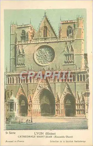 Cartes postales Lyon (Rhone) Cathedrale Saint Jean (Ensemble Ouest)