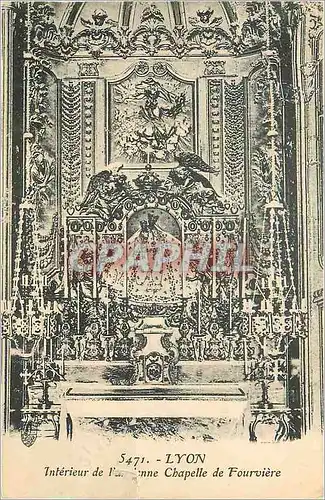 Cartes postales Lyon Interieur de l'Ancienne Chapelle de Fourviere
