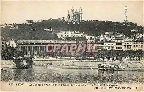 Cartes postales Lyon Le Palais de Justice et Coteau de Fourviere