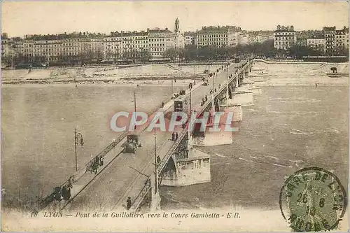 Cartes postales Lyon Pont de la Guillotiere vers le Cours Gambetta