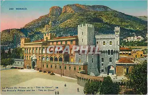 Cartes postales Monaco Le Palais du Prince et la Tete de Chien