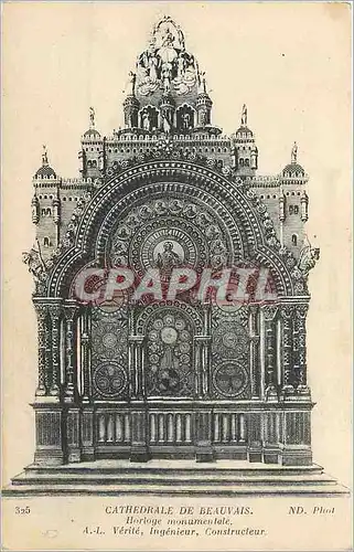 Cartes postales Cathedrale de Beauvais Horloge Monumentale