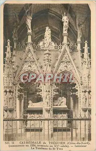 Cartes postales Cathedrale de Treguier (Cotes du Nord) Commencee en 1339 Interieur