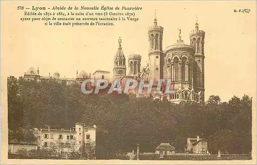 Cartes postales Lyon Abside de la Nouvelle Eglise de Fourviere