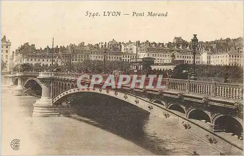 Ansichtskarte AK Lyon Pont Morand Tramway Chocolat Morand