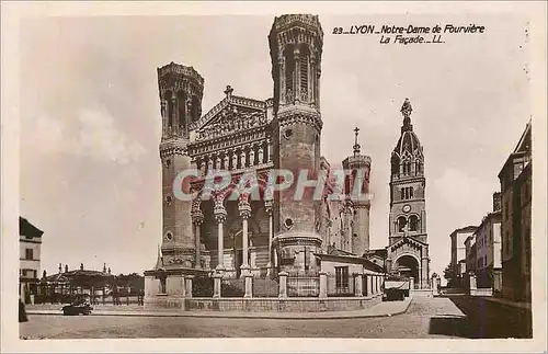 Cartes postales Lyon NOtre Dame de Fourviere La Facade