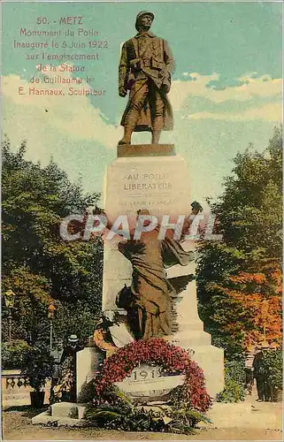 Cartes postales Metz Monument du Poilu Inaugure le 5 Juin 1922 sur l'emolacement Militaria