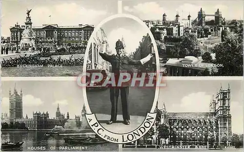 Moderne Karte A PC from London Buckingham Palace House of Parliament Tower of London Westminster Abbey