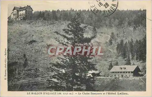 Cartes postales Le Ballon d'Alsace (alt 1256 m) Le Chalet Bonaparte et l'Hotel Lalloz